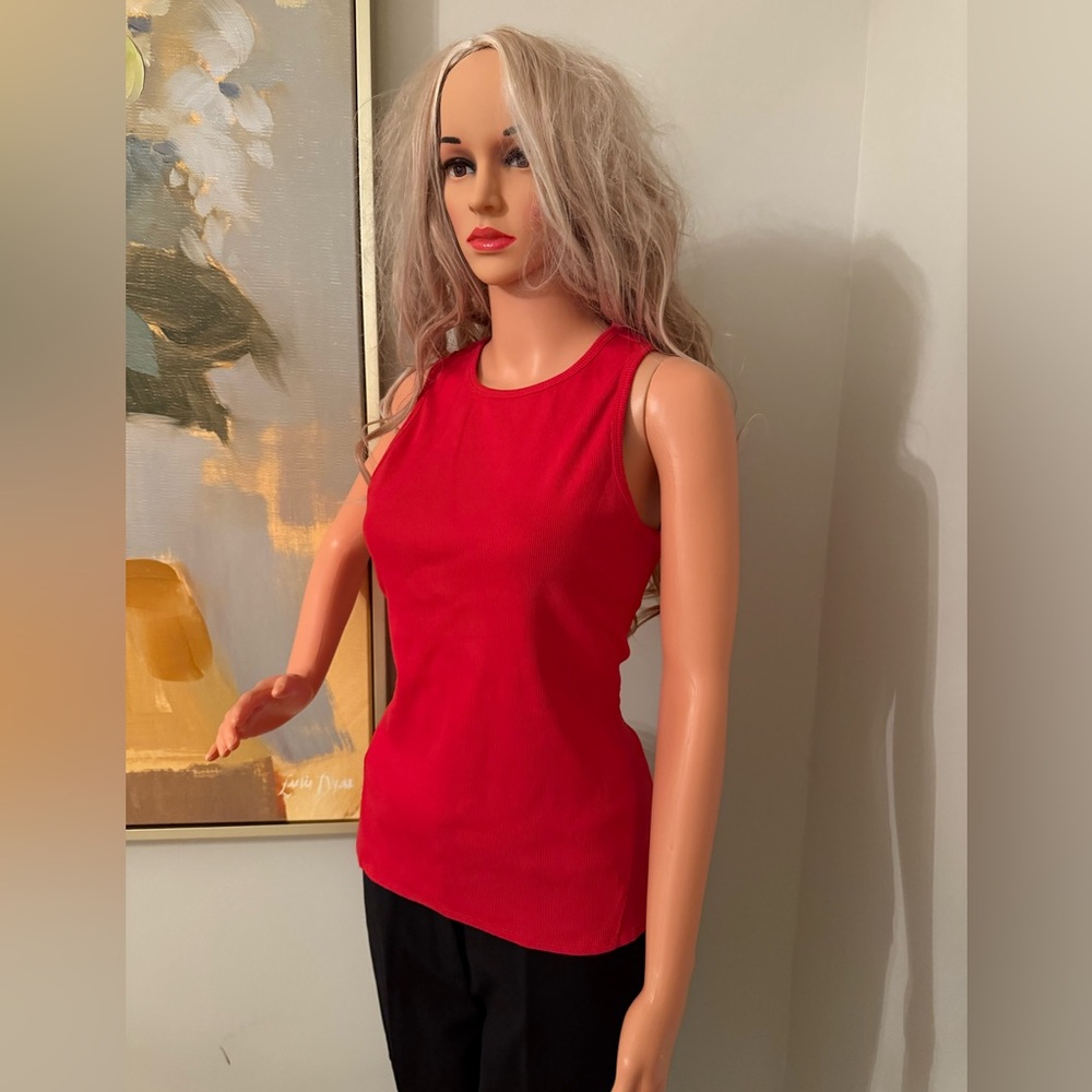 NWT Flamenco Red Stylish Versatile Sleeveless Women's Top!